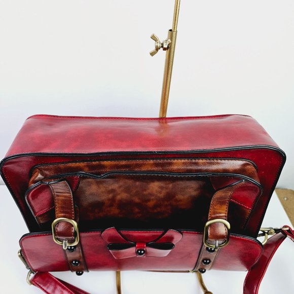 Ecosusi Vegan Leather Medium Messenger Crossbody Convertible Bag - Picture 7 of 10